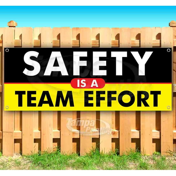 15” x 36” Safety is A Team Effort Banner 13 oz Heavy Duty Vinyl Safety Banner Sign with Metal Grommets Store Banner B Advertising New 15” x 36” Safety is A Team Effort Banner 13 oz Heavy Duty Vinyl Safety Banner Sign with Metal Grommets Store Banner B Advertising New
